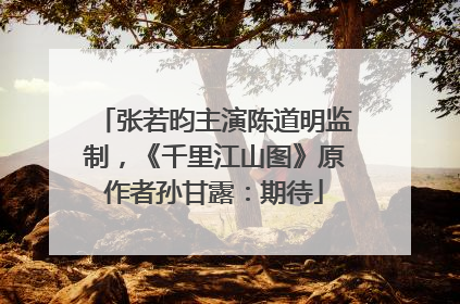 张若昀主演陈道明监制，《千里江山图》原作者孙甘露：期待